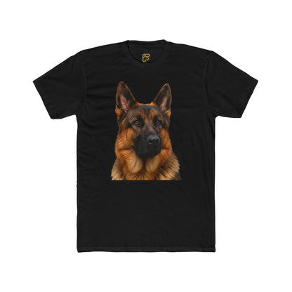 German Shepherd Portrait T-Shirt — Realistic Dog Face Tee for Dog Lovers