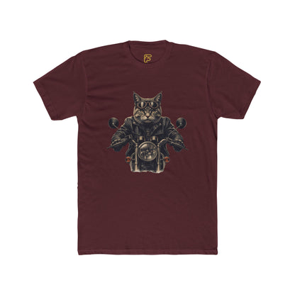 Cat Biker T-Shirt — Motorcycle Cat Rider Graphic Tee