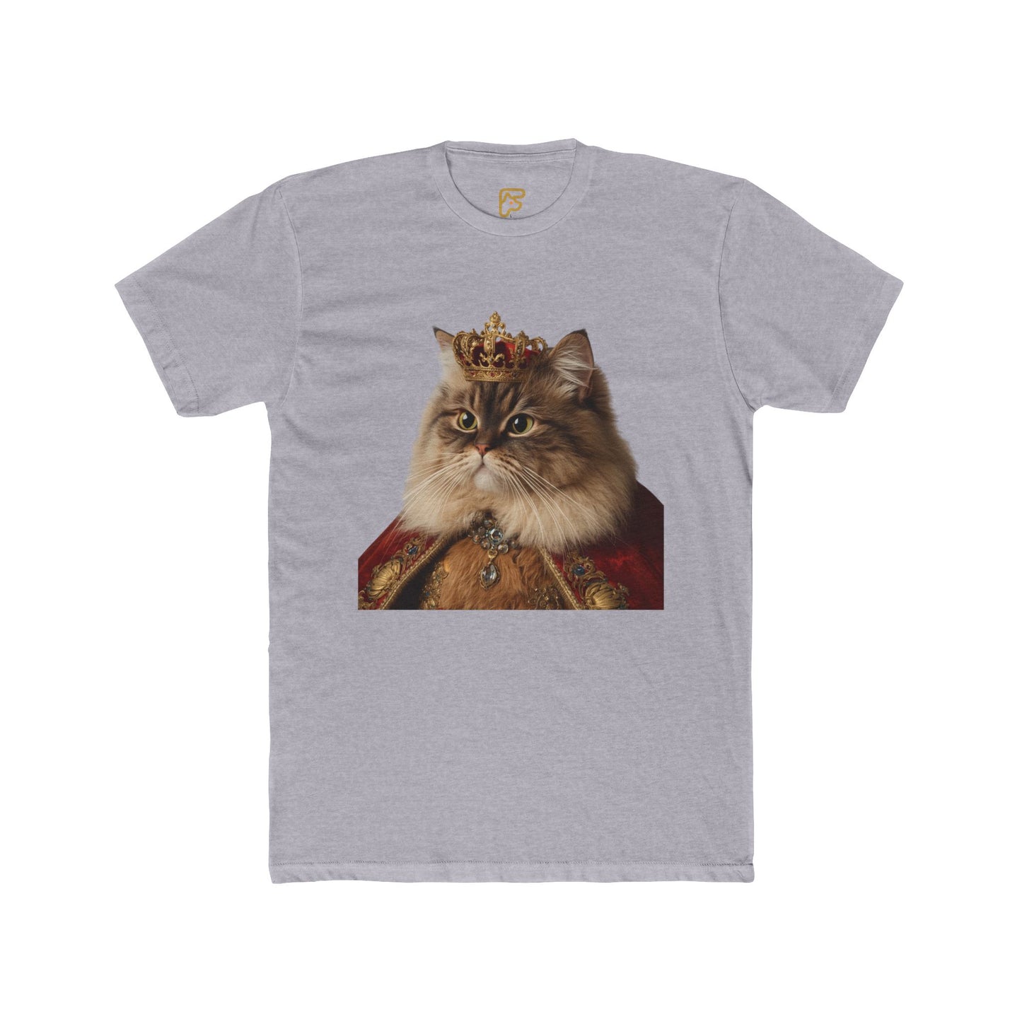 Royal Cat Portrait Tee — Vintage Crowned Kitty Graphic T-Shirt