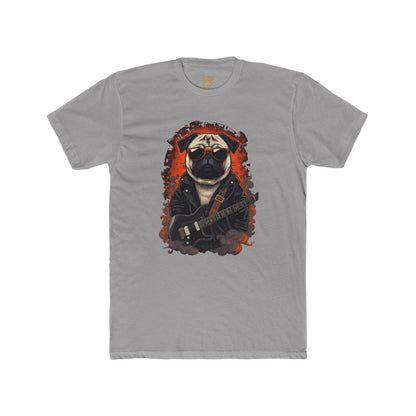 Pug Rocker Graphic Tee — Guitar-Playing Pug Band Shirt