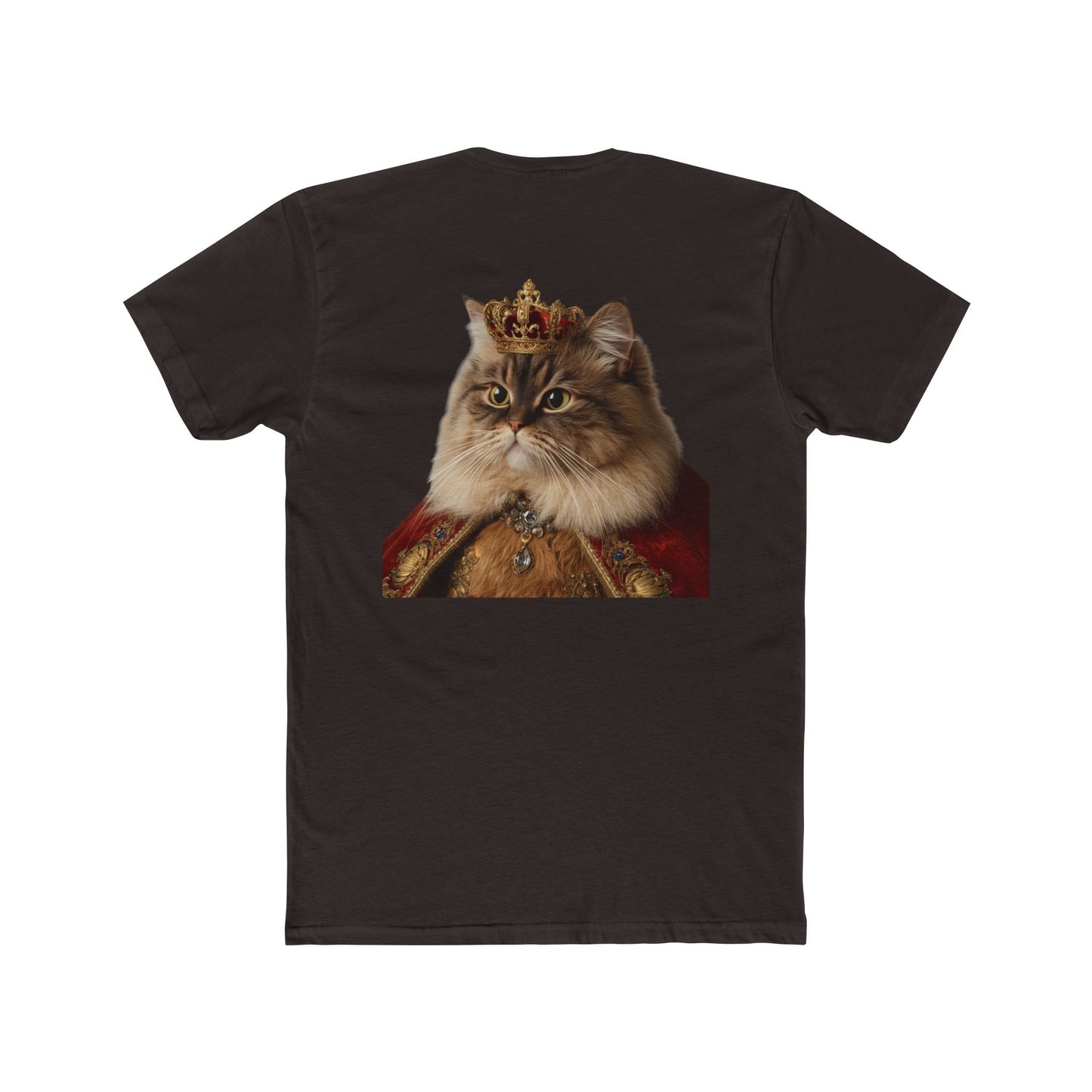 Royal Cat T‑Shirt — Crowned Persian Portrait Tee