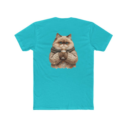Cozy Cat Crew Tee — Cute Sweater Cat Graphic T-Shirt