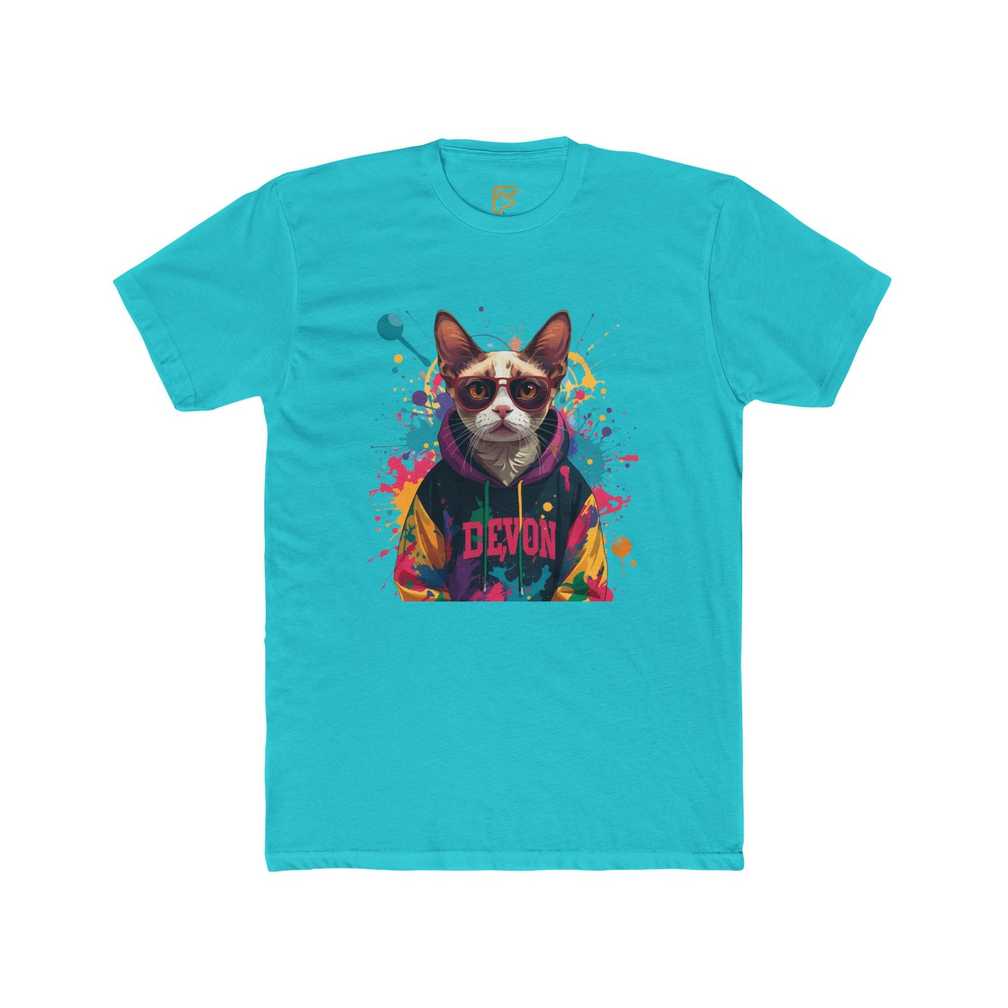 Devon Cool Cat Graphic Tee — Colorful Streetwear Cat T-Shirt