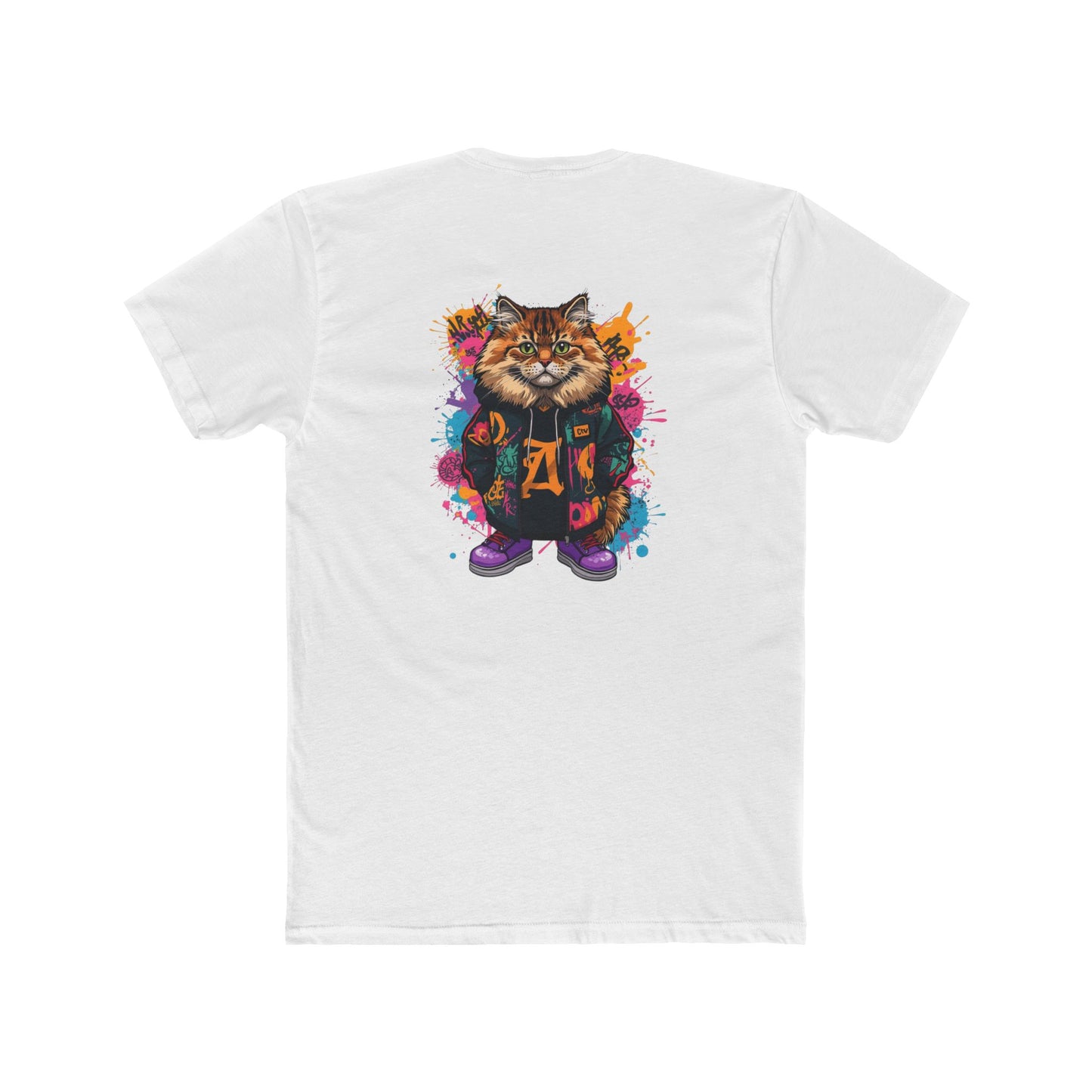 Cat Graphic Tee — Colorful Streetwear Cat Design