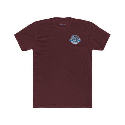 Sailfish Crest Tee — Vintage Blue Fishing Logo T‑Shirt