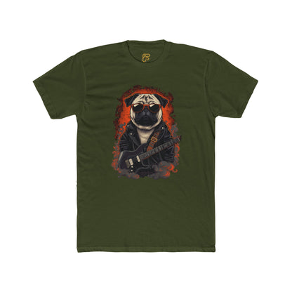 Pug Rocker Graphic Tee — Guitar-Playing Pug Band Shirt