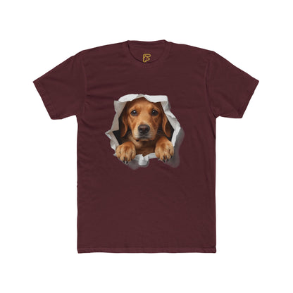 Dog Peeking Through Hole T-Shirt