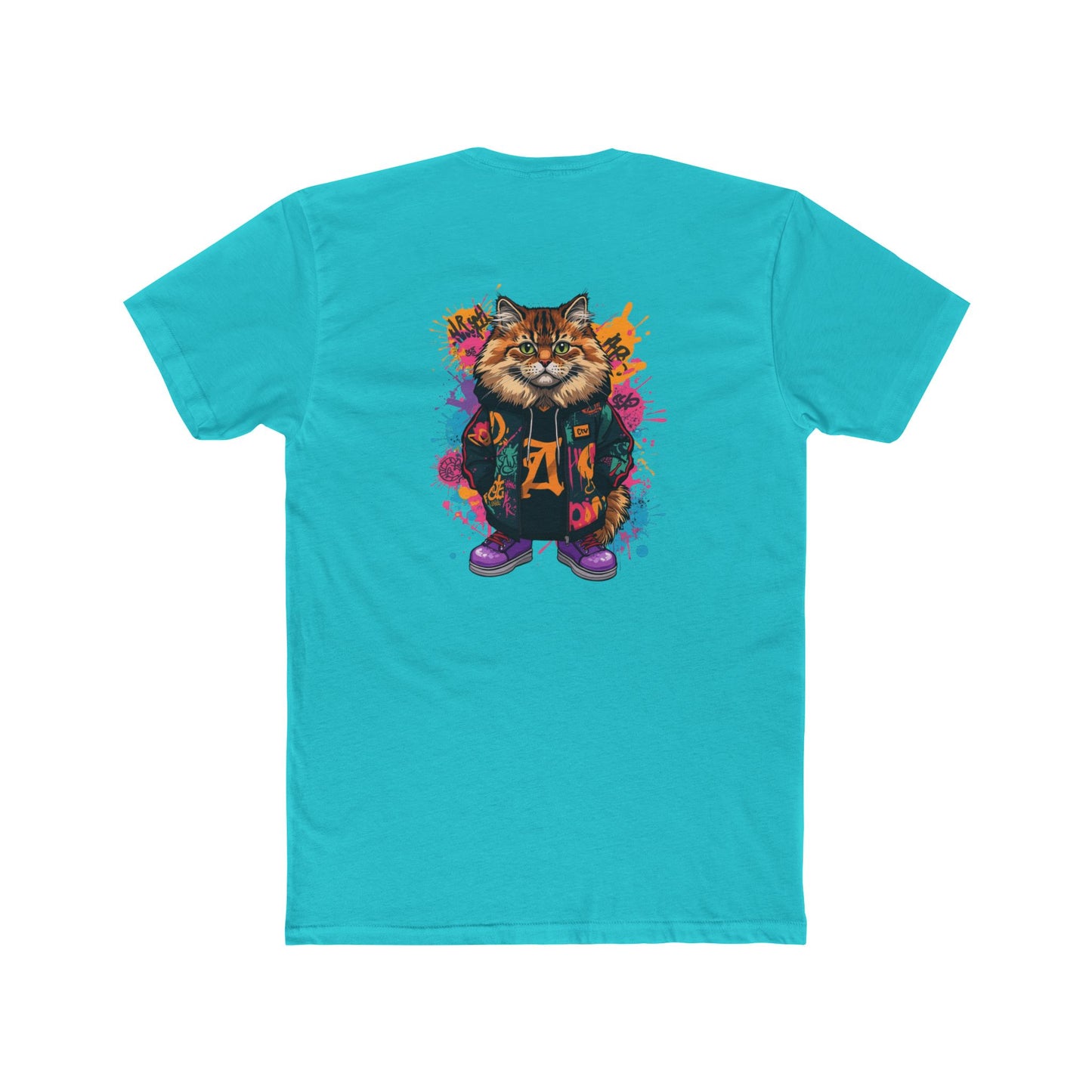 Cat Graphic Tee — Colorful Streetwear Cat Design