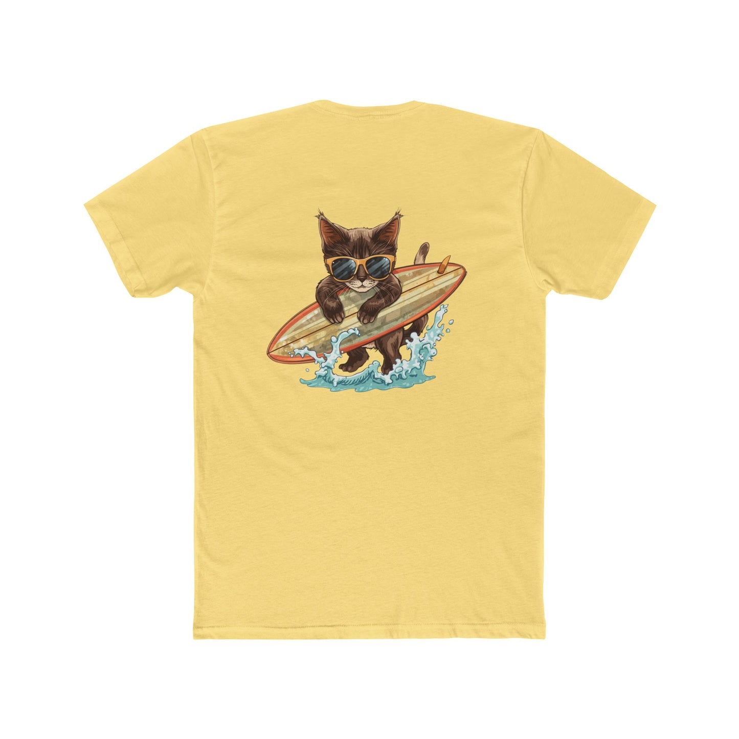 Surfing Cat T-Shirt — Vintage Surfboard Kitty Graphic Tee