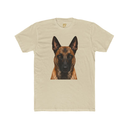Belgian Malinois Portrait T-Shirt — Realistic Dog Face Tee for Pet Lovers
