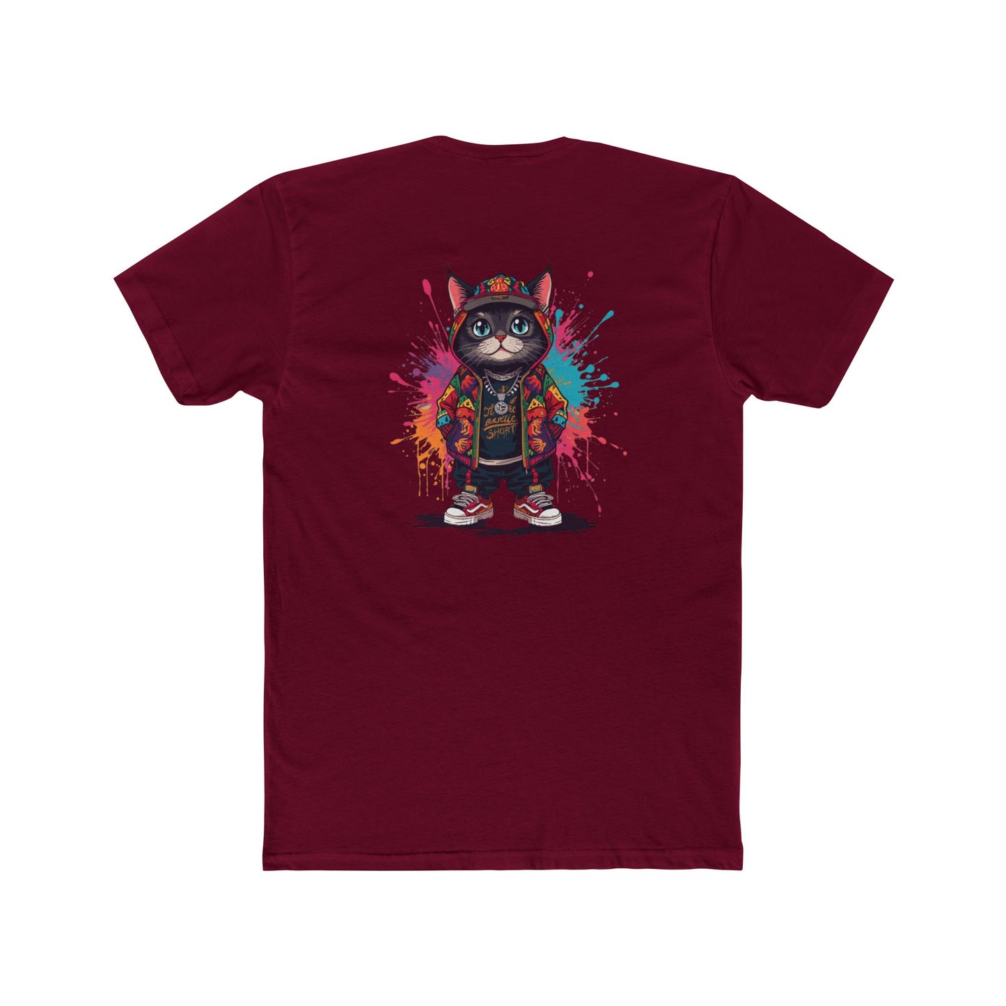 Cat Streetwear Tee — Colorful Urban Cat Graphic T-Shirt