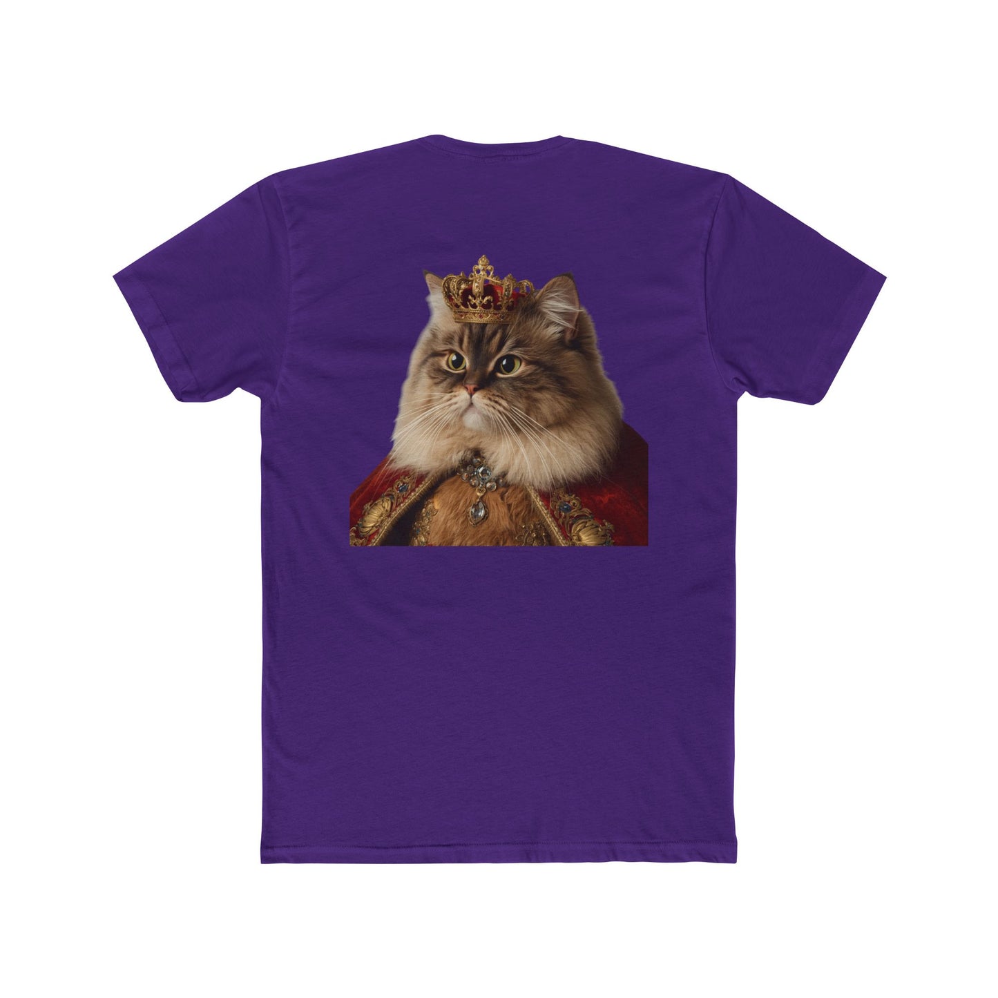 Royal Cat T‑Shirt — Crowned Persian Portrait Tee