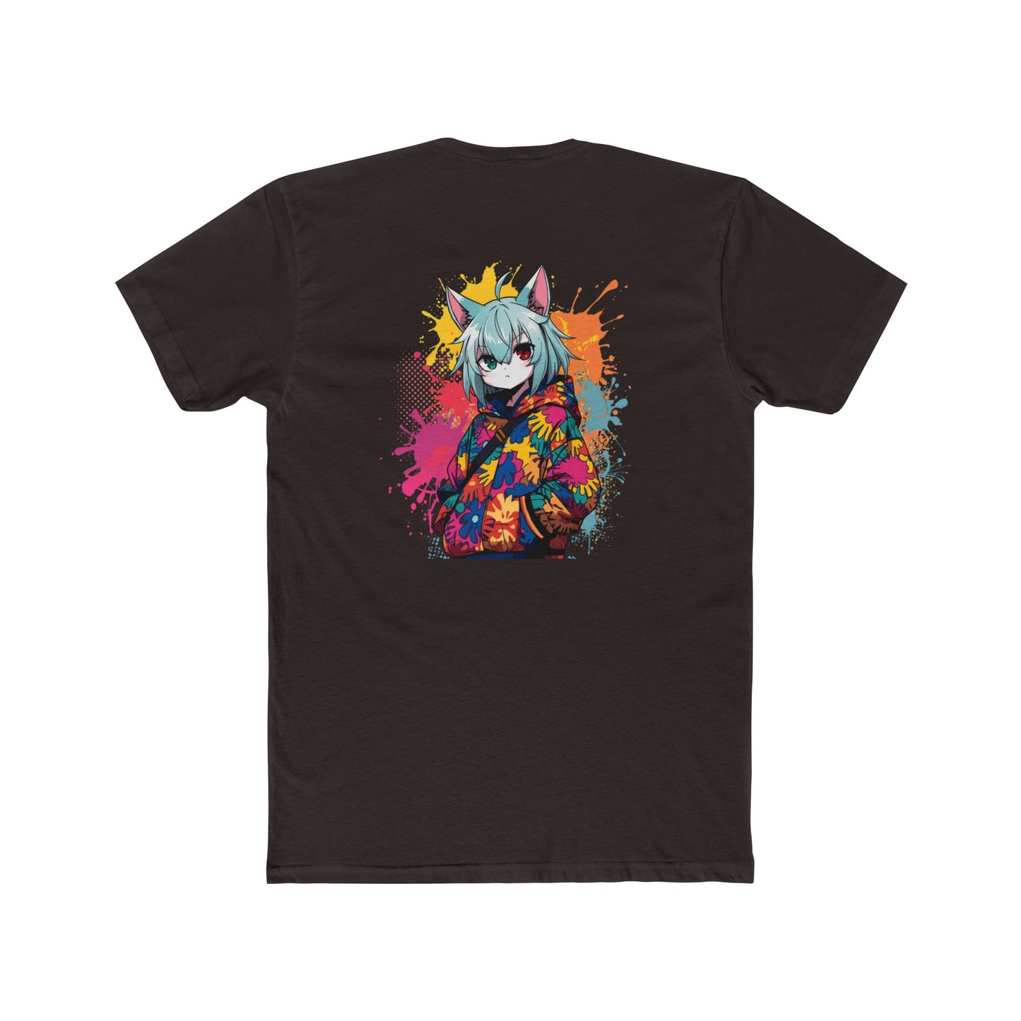 Anime Cat Girl Tee — Colorful Streetwear Graphic T-Shirt