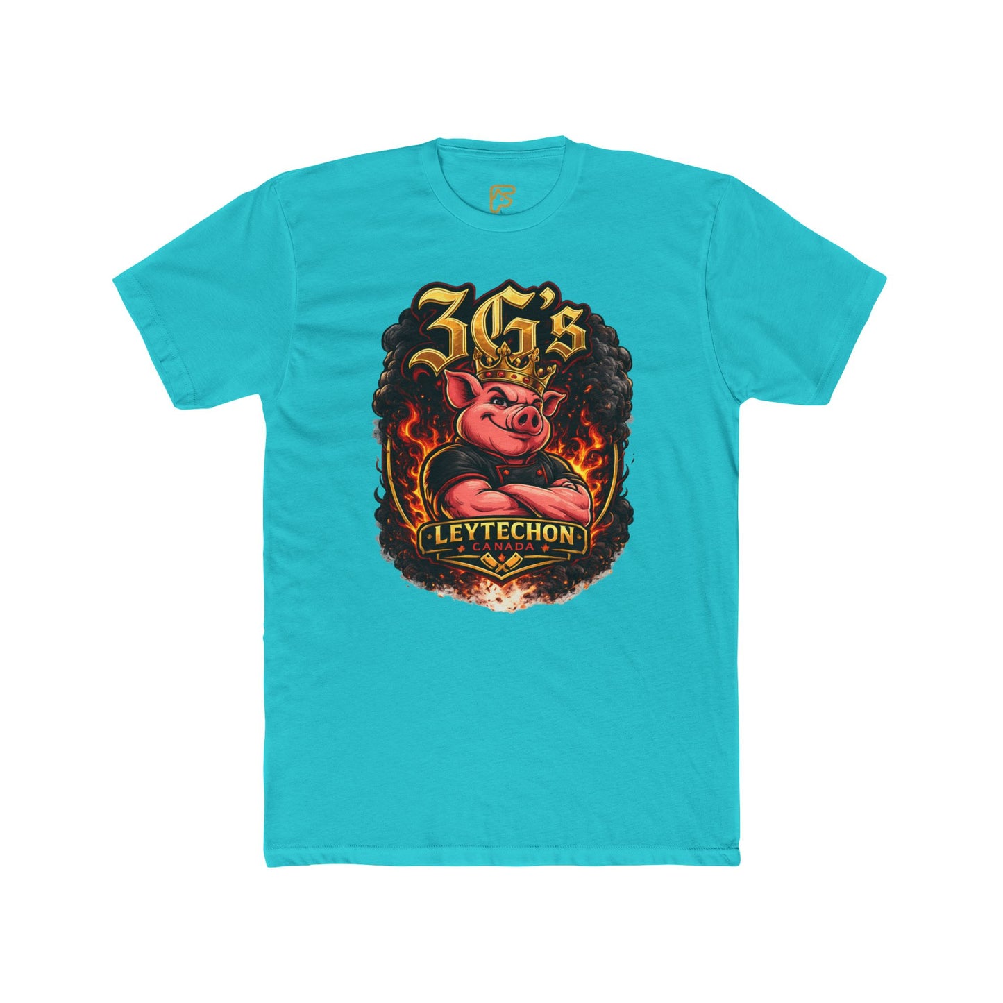 3G's Leytechon Pig Graphic Tee — Vintage Flame Streetwear Shirt
