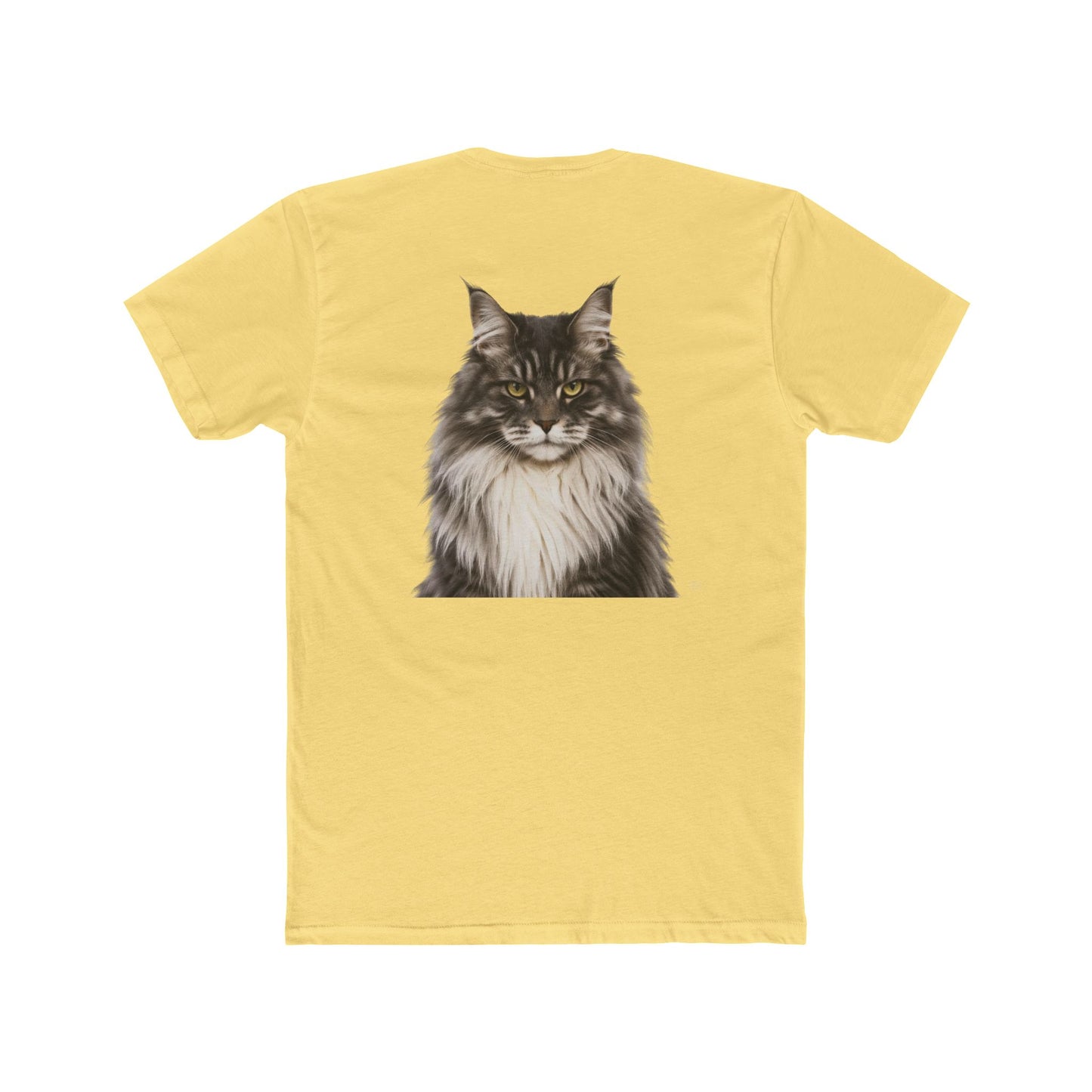 Cat Portrait T‑Shirt — Realistic Maine Coon Graphic Tee