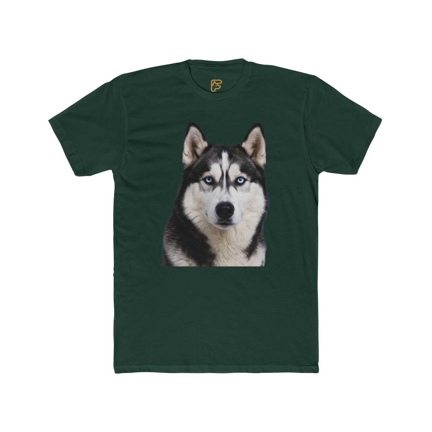 Siberian Husky Face T‑Shirt — Realistic Dog Portrait Tee