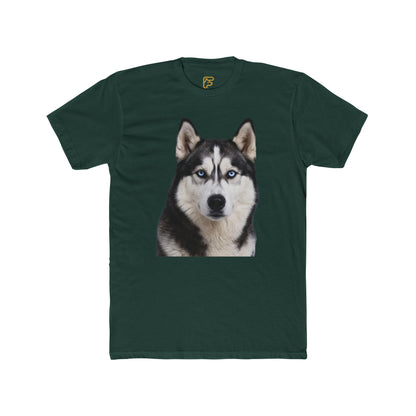 Siberian Husky Face T‑Shirt — Realistic Dog Portrait Tee