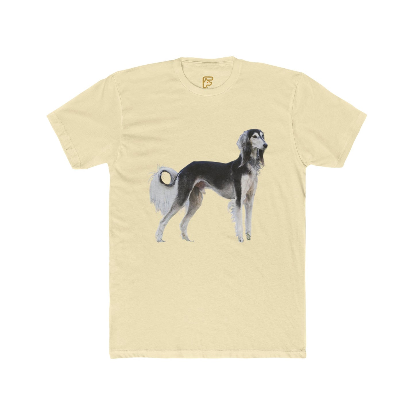 Saluki Dog Illustration T‑Shirt — Elegant Sighthound Artwork Tee