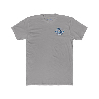 Sailfish Crest Tee — Vintage Blue Fishing Logo T‑Shirt