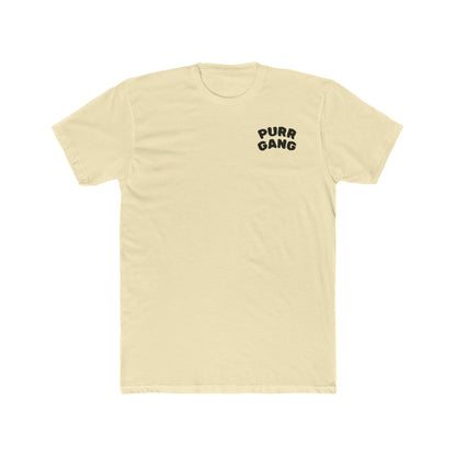 Purr Gang Cat Tee — Graphic Cat Portrait Crewneck Tee