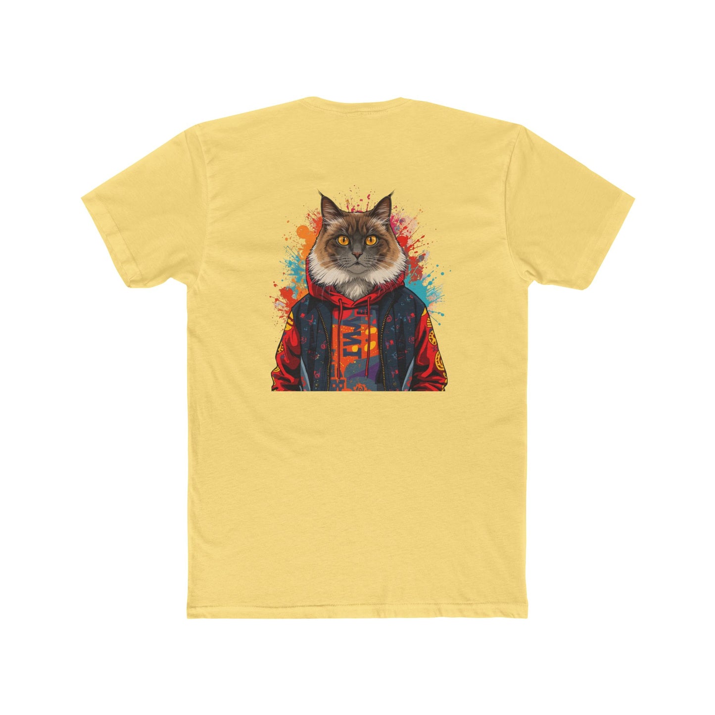 Purr Gang Cat Tee — Graphic Cat Portrait Crewneck Tee