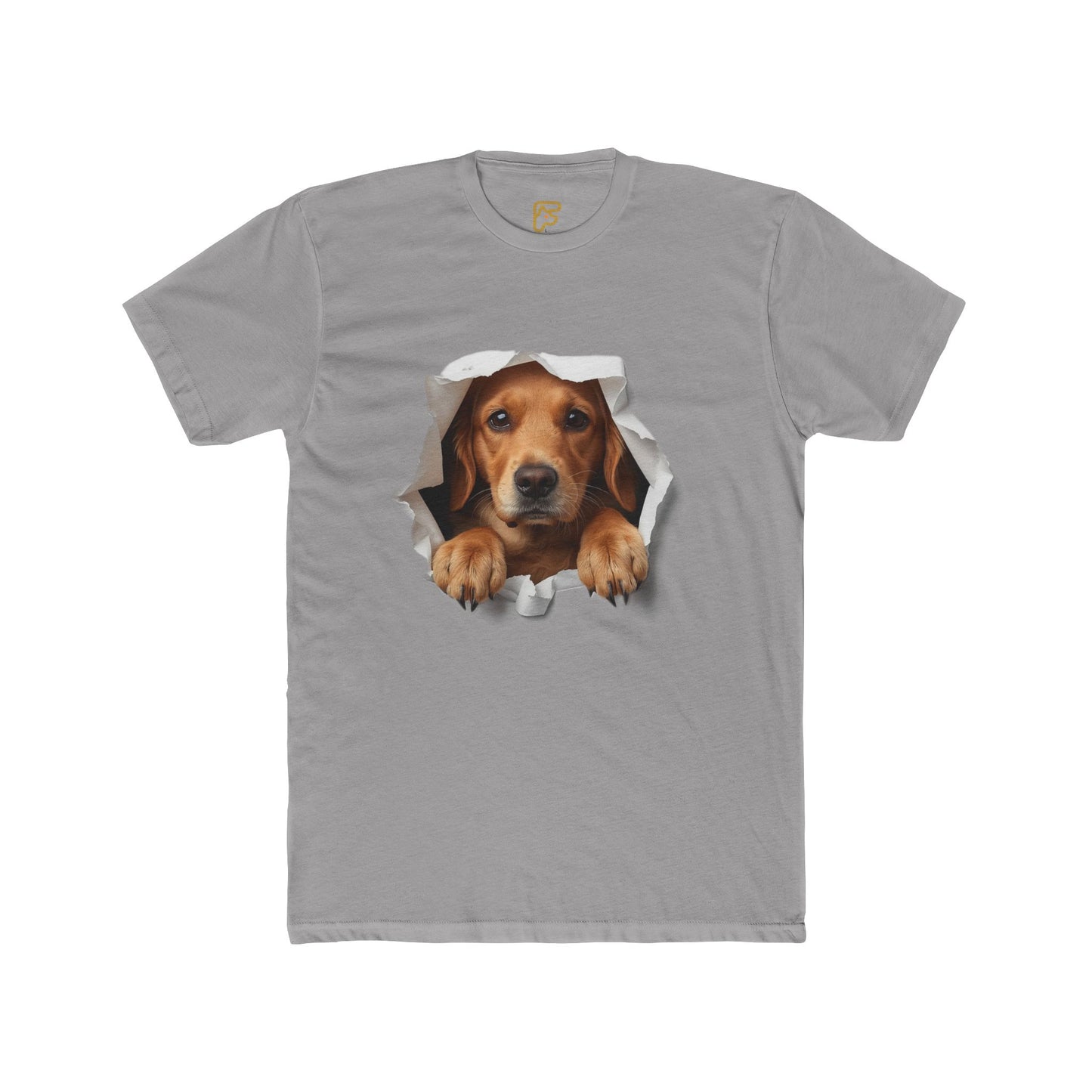 Dog Peeking Through Hole T-Shirt