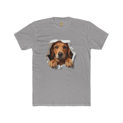 Dog Peeking Through Hole T-Shirt