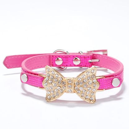 Rhinestone Bling Dog Collar – Sparkly Adjustable Pet Collar for Small & Medium Dogs