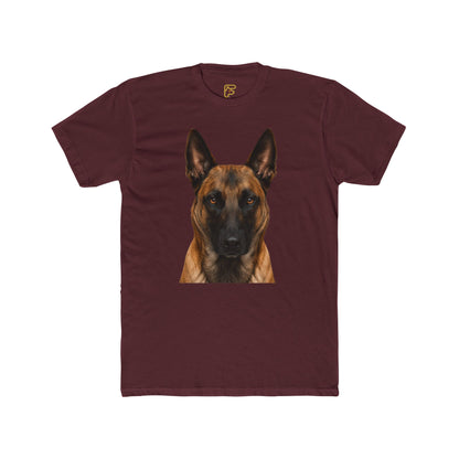 Belgian Malinois Portrait T-Shirt — Realistic Dog Face Tee for Pet Lovers