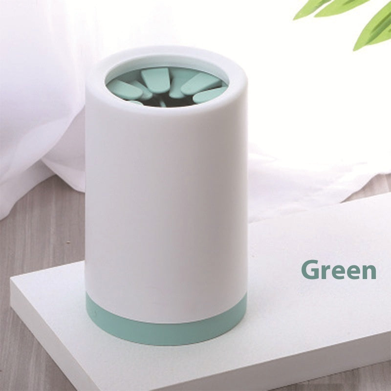 Pet Paw Cleaning Cup – Portable Dog Foot Washer with Soft Bristles (Gray/Green/Pink)