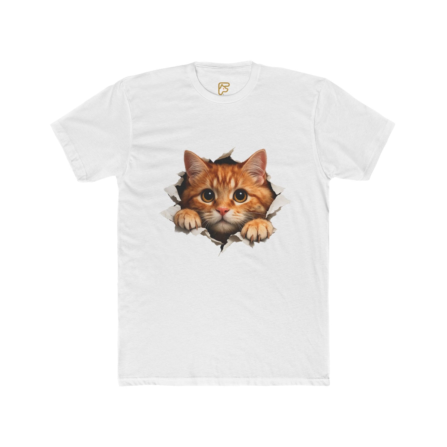 Peekaboo Kitten T-Shirt — Cute Cat Peeking Graphic Tee