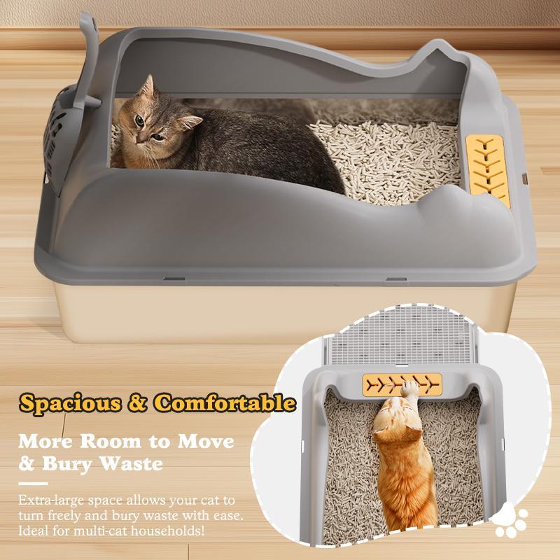 Large Stainless Steel Cat Litter Box – Rust-Resistant Easy-Clean Design