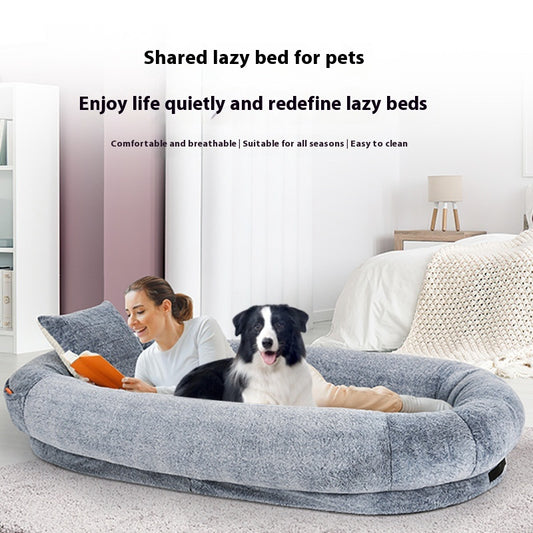Washable Large Dog Bed for Human and Adult Dogs – Removable Cover Kennel Cushion, Soft Pet Sleeping Mat