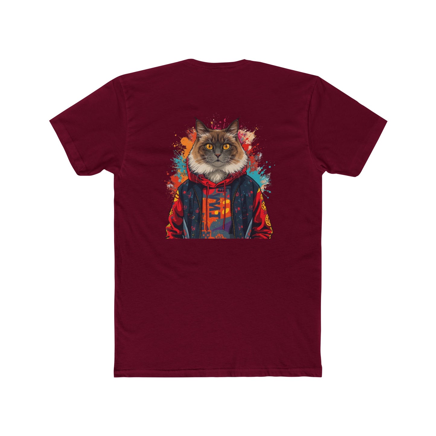 Purr Gang Cat Tee — Graphic Cat Portrait Crewneck Tee