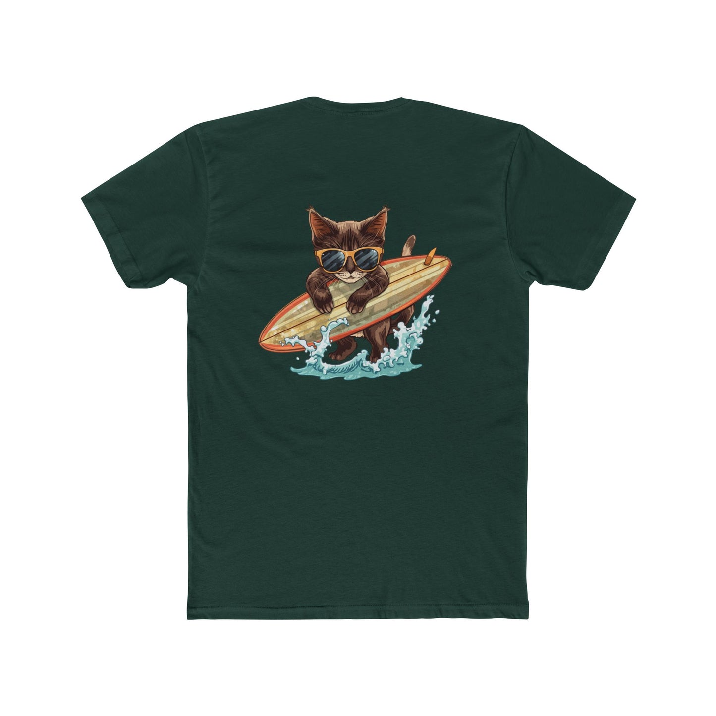 Surfing Cat T-Shirt — Vintage Surfboard Kitty Graphic Tee