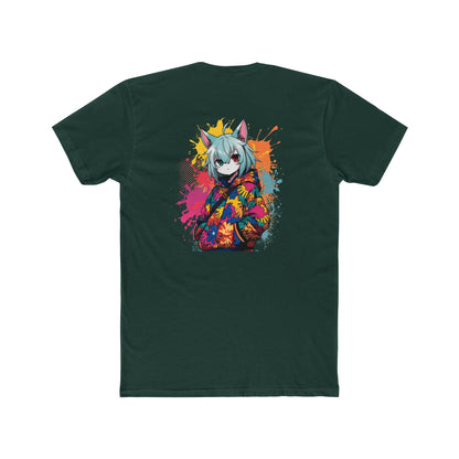 Anime Cat Girl Tee — Colorful Streetwear Graphic T-Shirt
