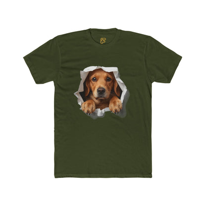 Dog Peeking Through Hole T-Shirt