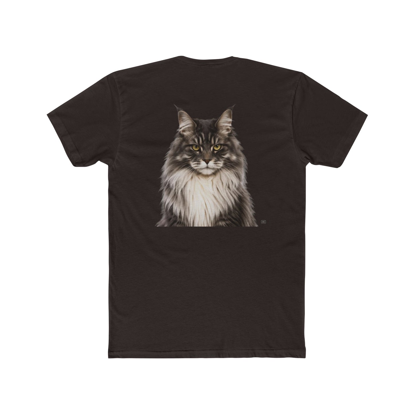 Cat Portrait T‑Shirt — Realistic Maine Coon Graphic Tee