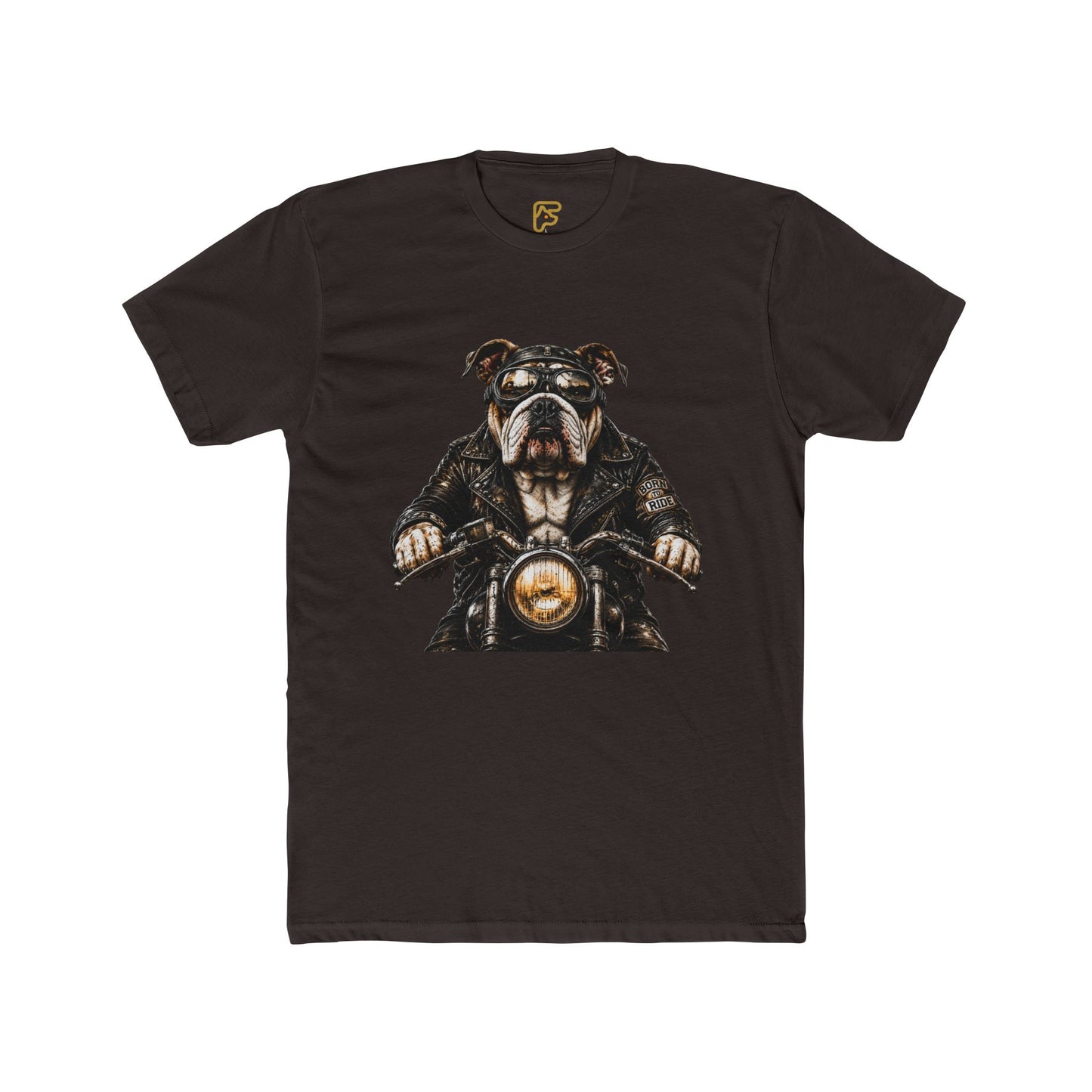 Bulldog Biker Tee — Vintage Motorcycle Dog Graphic T‑Shirt