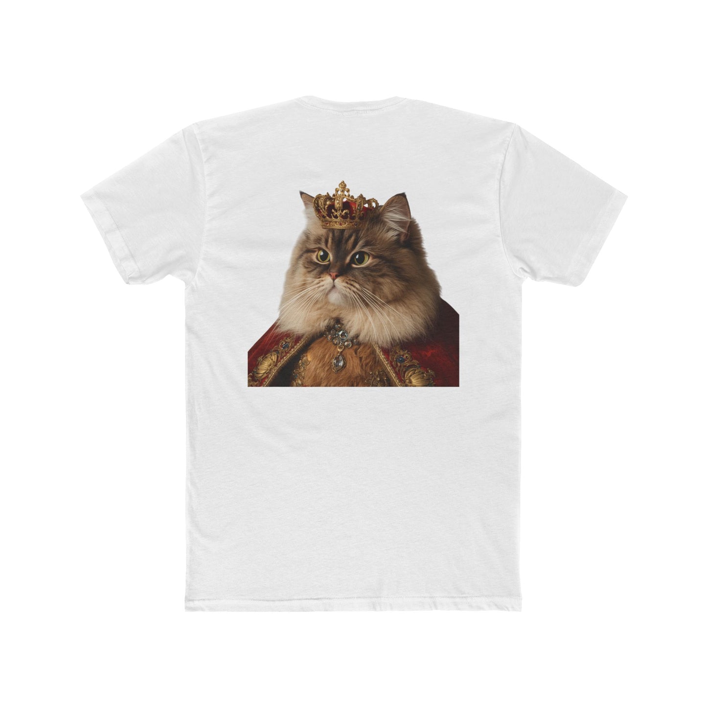 Royal Cat T‑Shirt — Crowned Persian Portrait Tee
