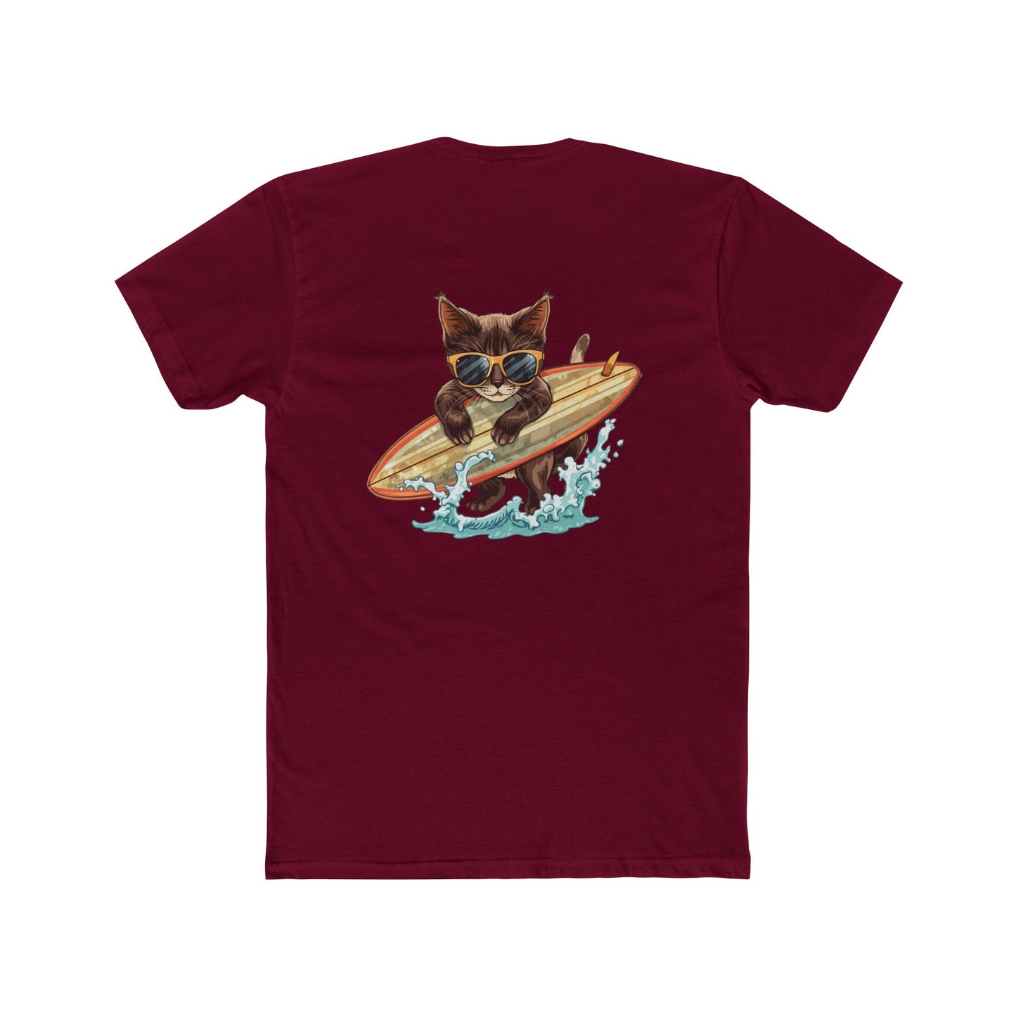 Surfing Cat T-Shirt — Vintage Surfboard Kitty Graphic Tee