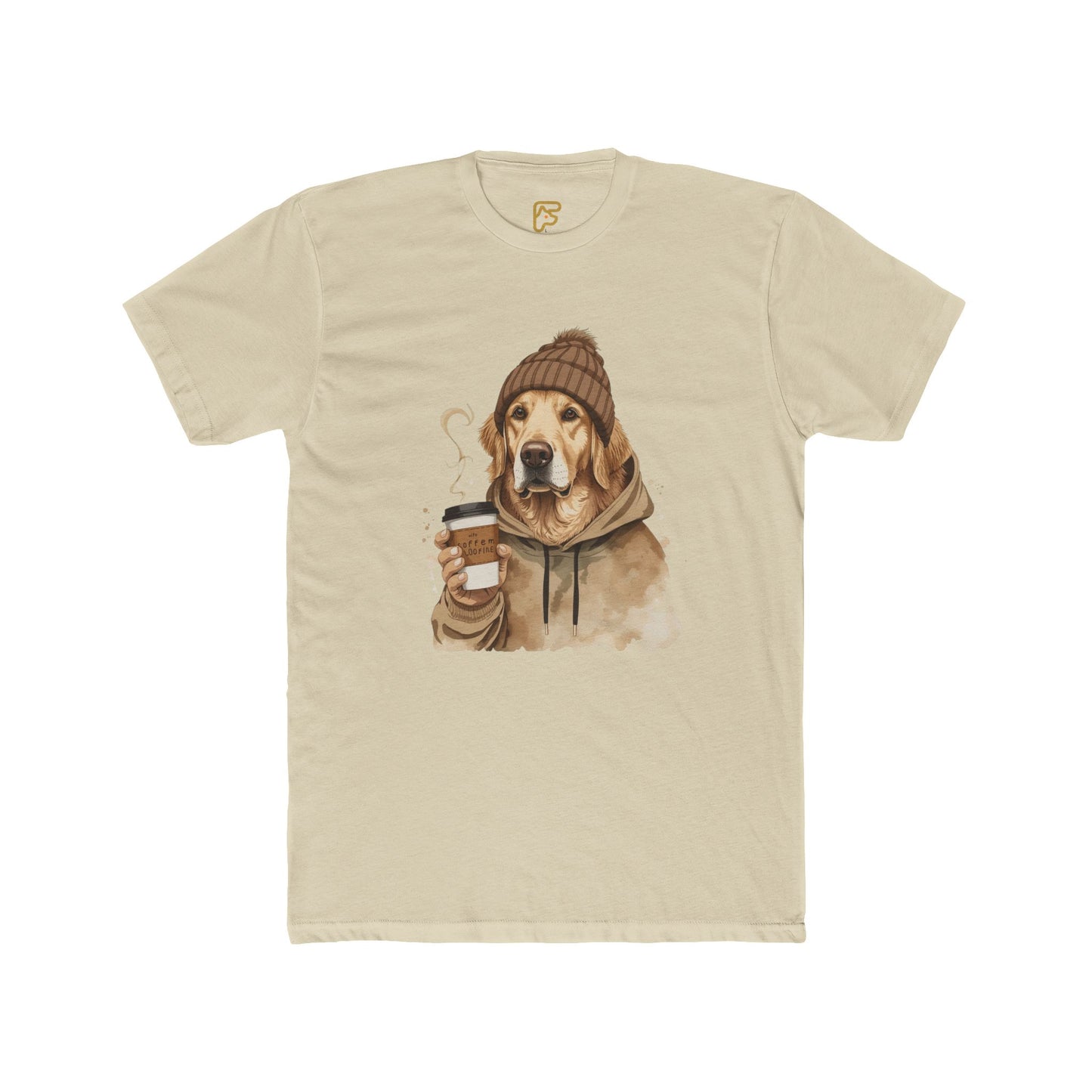 Golden Retriever Coffee Tee — Cozy Dog Hoodie Design