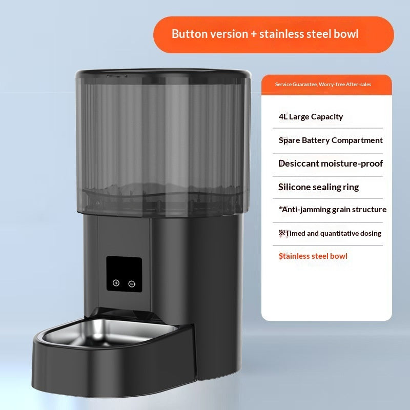 Automatic Pet Feeder with Anti-Jam System – 4L Timed Food Dispenser for Cats & Dogs