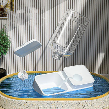 Upgraded Transparent Automatic Pet Feeder & Water Dispenser – Large Capacity