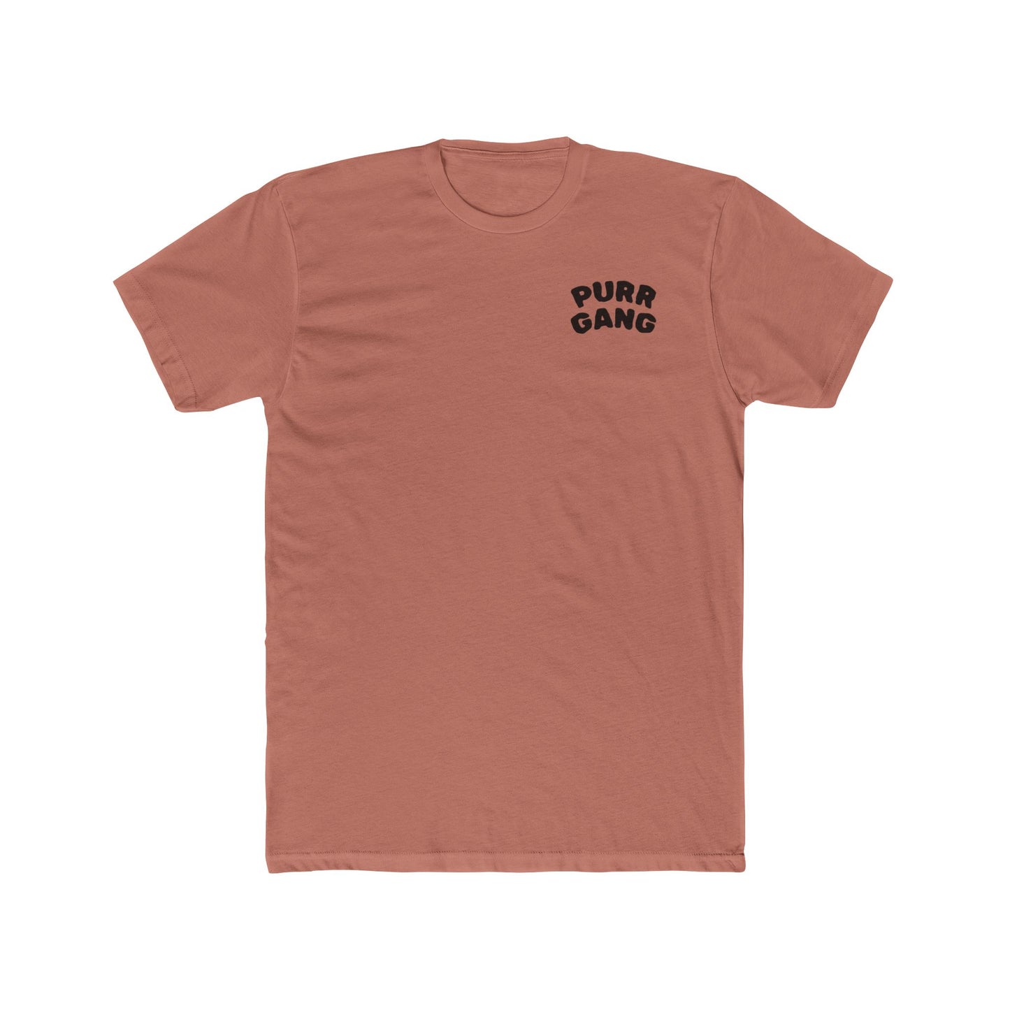 Purr Gang Cat Tee — Graphic Cat Portrait Crewneck Tee