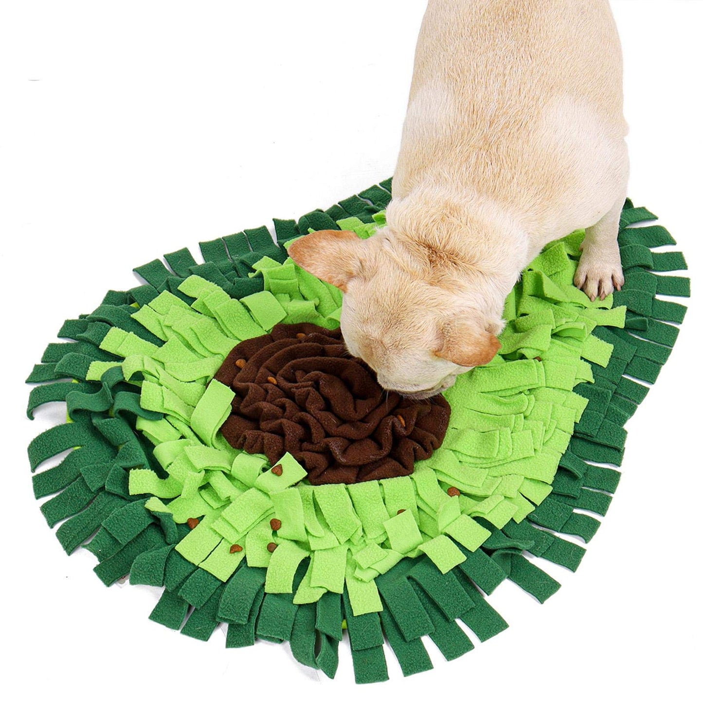 Dog Snuffle Mat Interactive Puzzle Toy – Avocado Treat Feeding Training Blanket for Stress Relief, Non-Slip & Washable (69×53cm, Green)