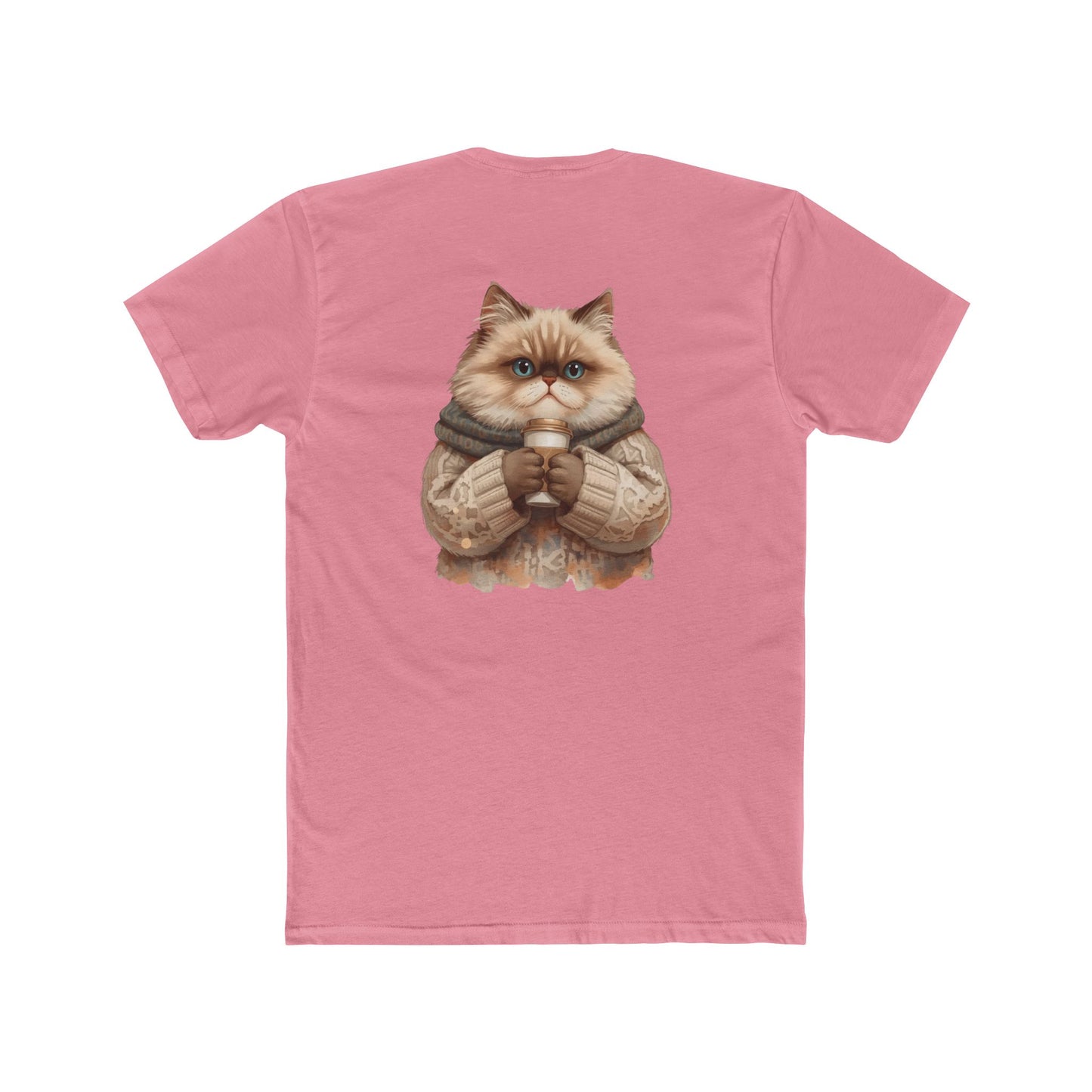 Cozy Cat Crew Tee — Cute Sweater Cat Graphic T-Shirt