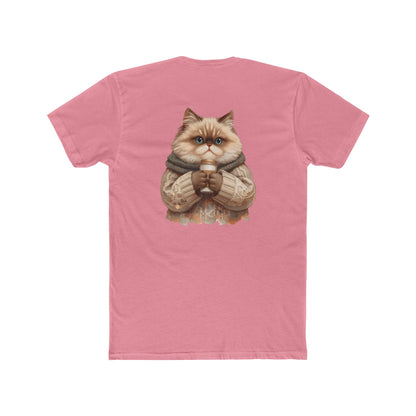 Cozy Cat Crew Tee — Cute Sweater Cat Graphic T-Shirt