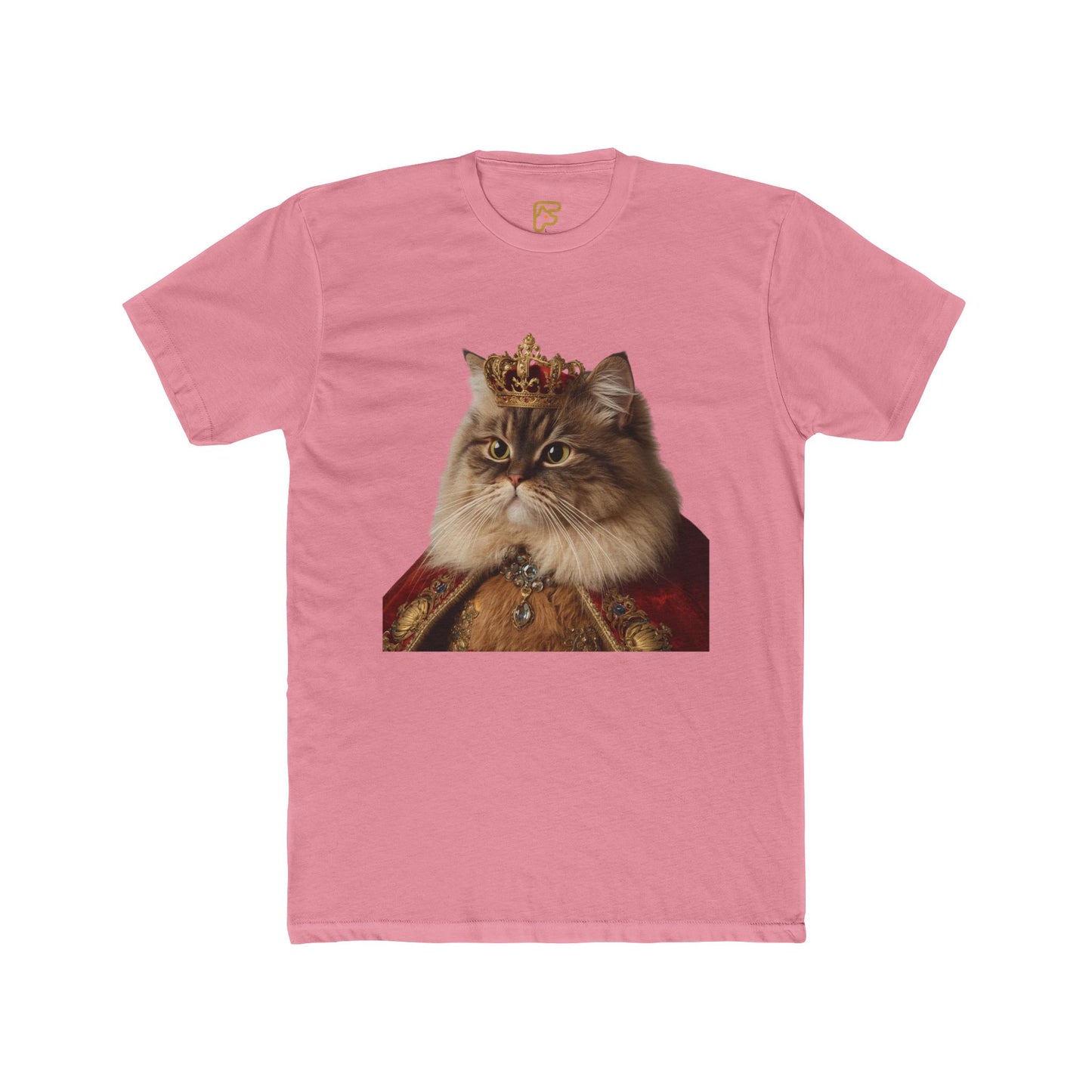 Royal Cat Portrait Tee — Vintage Crowned Kitty Graphic T-Shirt