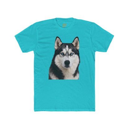 Siberian Husky Face T‑Shirt — Realistic Dog Portrait Tee
